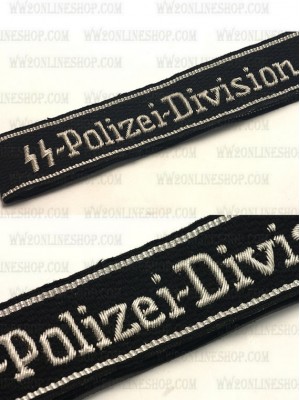 Replica of 4SS Polizei Division Officer Cuff Title (Other Insignia) for Sale (by ww2onlineshop.com)